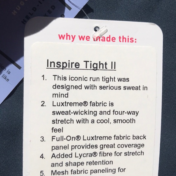 NWT LULULEMON INSPIRE TIGHT ll NCTL SZ 10 - Picture 2 of 2